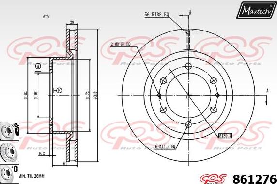 Maxtech 851109 - Disque de frein cwaw.fr