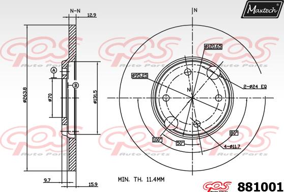 Maxtech 70200580 - Kit de réparation, étrier de frein cwaw.fr