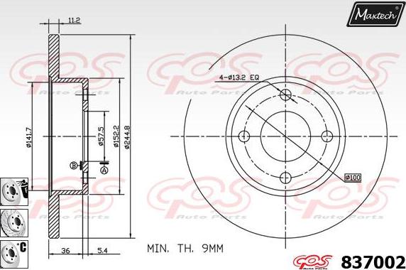 Maxtech 70200583 - Kit de réparation, étrier de frein cwaw.fr