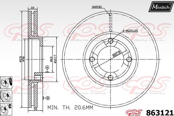 Maxtech 72946002 - Piston, étrier de frein cwaw.fr