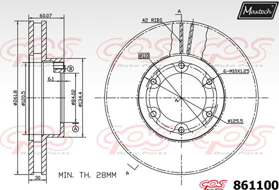 Maxtech 70200651 - Kit de réparation, étrier de frein cwaw.fr