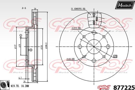 Maxtech 70200610 - Kit de réparation, étrier de frein cwaw.fr