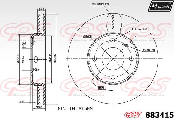 Maxtech 70200685 - Kit de réparation, étrier de frein cwaw.fr