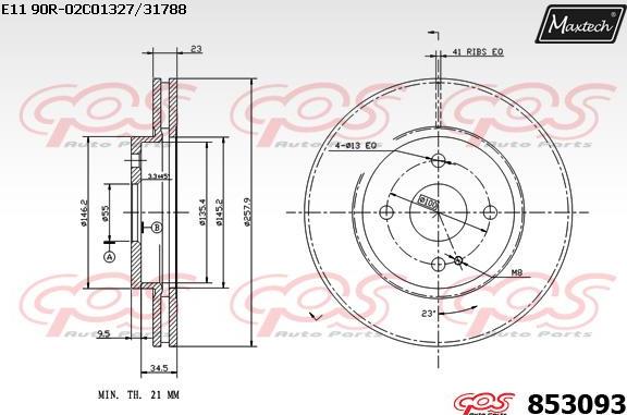 Maxtech 70200686 - Kit de réparation, étrier de frein cwaw.fr