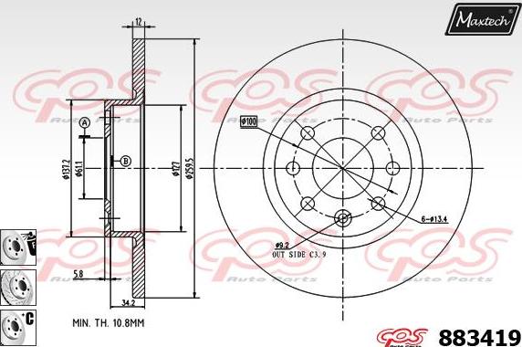 Maxtech 70200681 - Kit de réparation, étrier de frein cwaw.fr