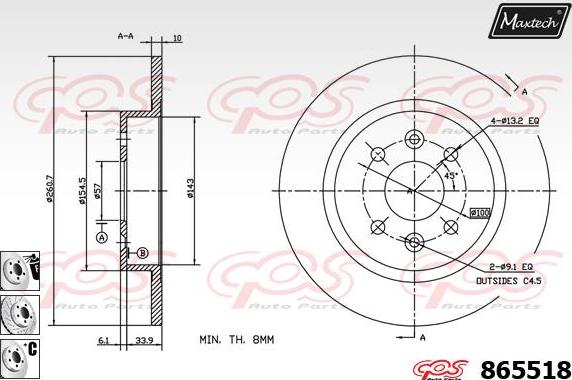 Maxtech 70200632 - Kit de réparation, étrier de frein cwaw.fr