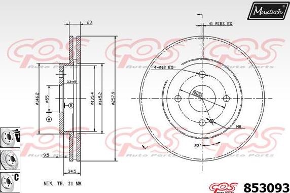 Maxtech 70200687 - Kit de réparation, étrier de frein cwaw.fr