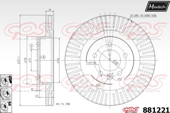 Maxtech 873551 - Disque de frein cwaw.fr