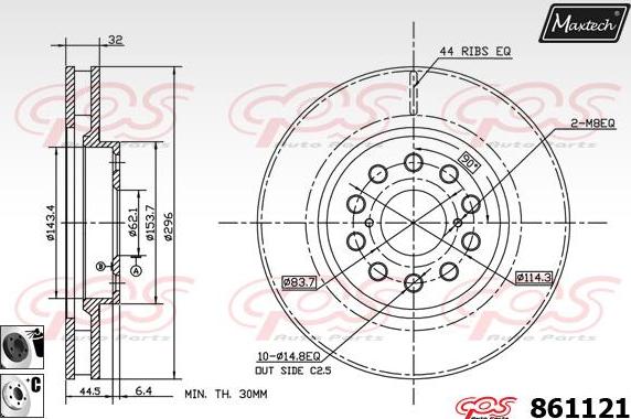 Maxtech 70200671 - Kit de réparation, étrier de frein cwaw.fr