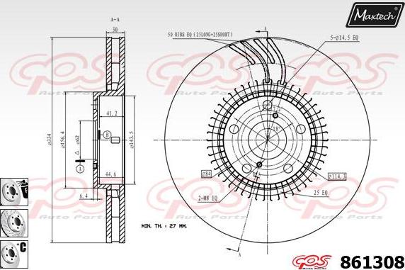 Maxtech 70200096 - Kit de réparation, étrier de frein cwaw.fr