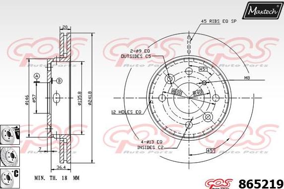 Maxtech 70200054 - Kit de réparation, étrier de frein cwaw.fr