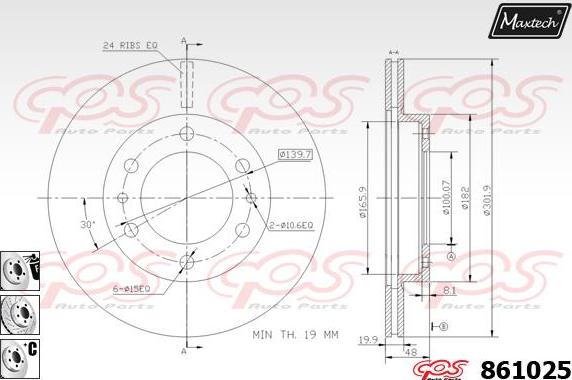 Maxtech 72944021 - Piston, étrier de frein cwaw.fr