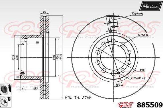 Maxtech 70200025 - Kit de réparation, étrier de frein cwaw.fr