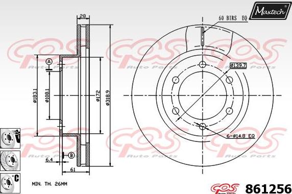 Maxtech 853111 - Disque de frein cwaw.fr