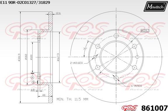 Maxtech 70200199 - Kit de réparation, étrier de frein cwaw.fr