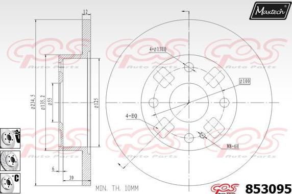 Maxtech 70200149 - Kit de réparation, étrier de frein cwaw.fr