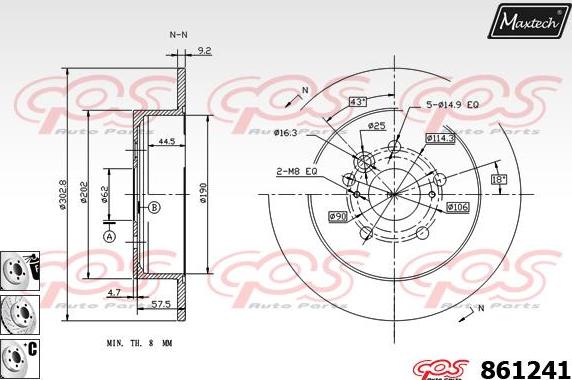 Maxtech 70200150 - Kit de réparation, étrier de frein cwaw.fr