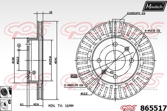 Maxtech 70200151 - Kit de réparation, étrier de frein cwaw.fr