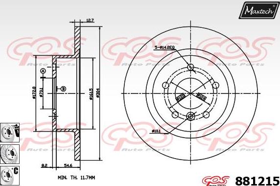 Maxtech 70200562 - Kit de réparation, étrier de frein cwaw.fr