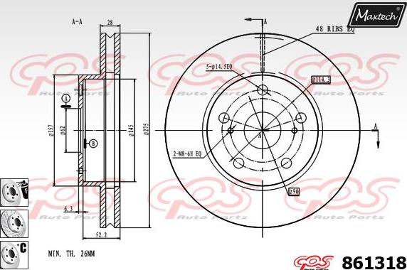 Maxtech 851108 - Disque de frein cwaw.fr