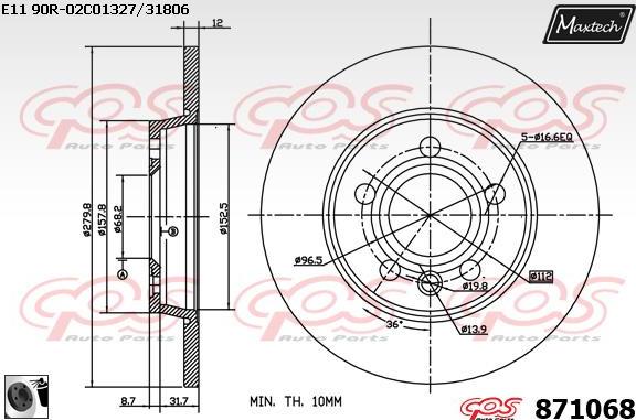 Maxtech 70200104 - Kit de réparation, étrier de frein cwaw.fr