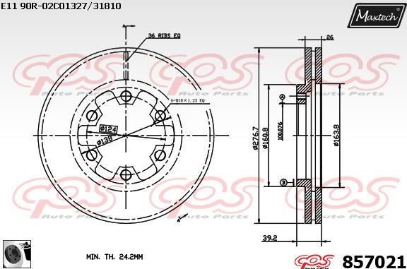 Maxtech 70200100 - Kit de réparation, étrier de frein cwaw.fr