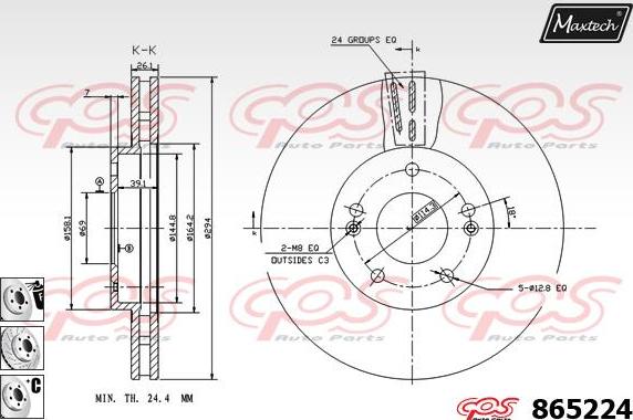 Maxtech 70200469 - Kit de réparation, étrier de frein cwaw.fr