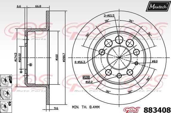 Maxtech 873090 - Disque de frein cwaw.fr