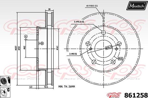 Maxtech 70200807 - Kit de réparation, étrier de frein cwaw.fr