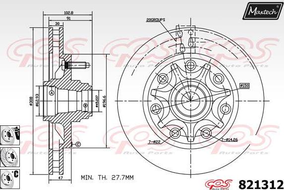 Maxtech 72930019 - Piston, étrier de frein cwaw.fr