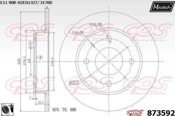 Maxtech 70200305 - Kit de réparation, étrier de frein cwaw.fr