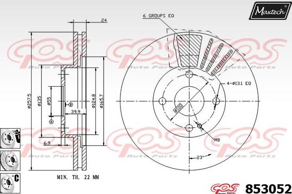 Maxtech 70200409 - Kit de réparation, étrier de frein cwaw.fr