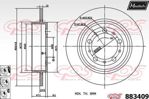 Maxtech 70200245 - Kit de réparation, étrier de frein cwaw.fr