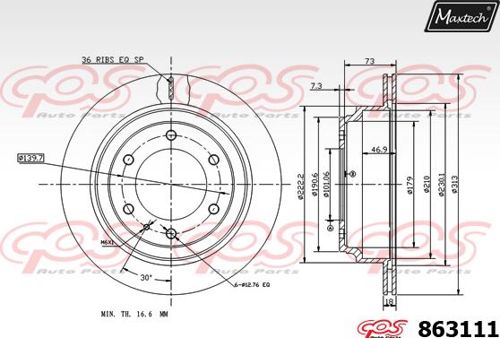 Maxtech 70200246 - Kit de réparation, étrier de frein cwaw.fr