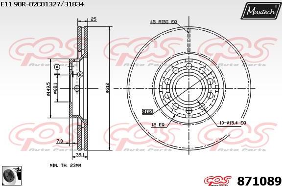 Maxtech 70200208 - Kit de réparation, étrier de frein cwaw.fr