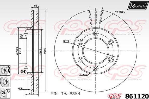 Maxtech 70200238 - Kit de réparation, étrier de frein cwaw.fr