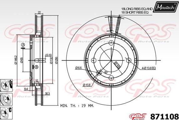 Maxtech 875648 - Disque de frein cwaw.fr