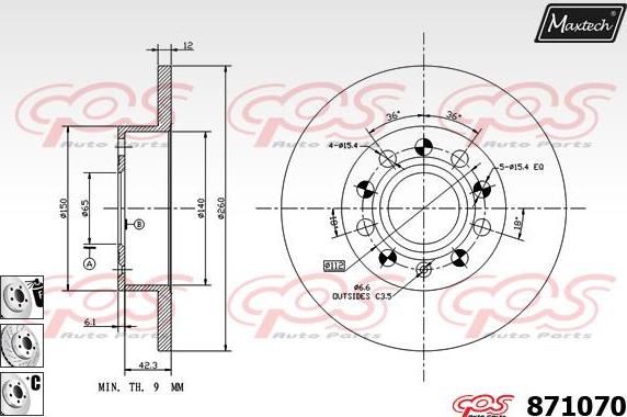 Maxtech 72952006 - Piston, étrier de frein cwaw.fr