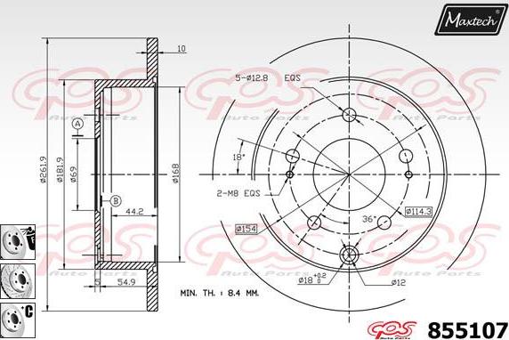 Maxtech 70200741 - Kit de réparation, étrier de frein cwaw.fr