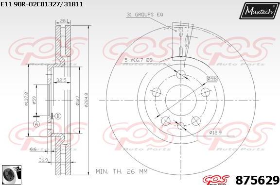 Maxtech 70200751 - Kit de réparation, étrier de frein cwaw.fr