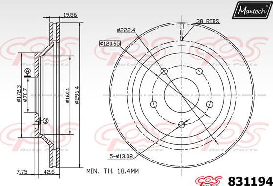 Maxtech 70200768 - Kit de réparation, étrier de frein cwaw.fr