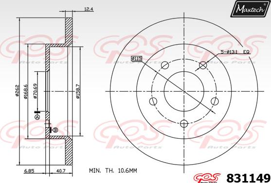 Maxtech 70200767 - Kit de réparation, étrier de frein cwaw.fr