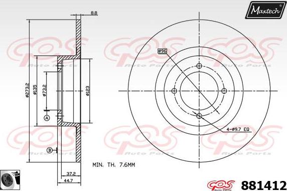 Maxtech 70200711 - Kit de réparation, étrier de frein cwaw.fr