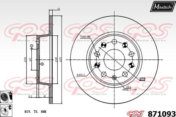 Maxtech 70200735 - Kit de réparation, étrier de frein cwaw.fr