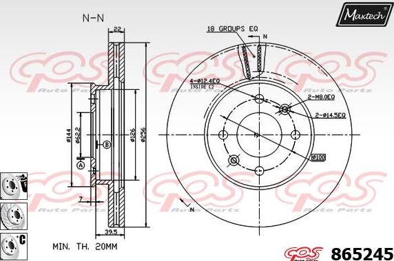 Maxtech 70200772 - Kit de réparation, étrier de frein cwaw.fr