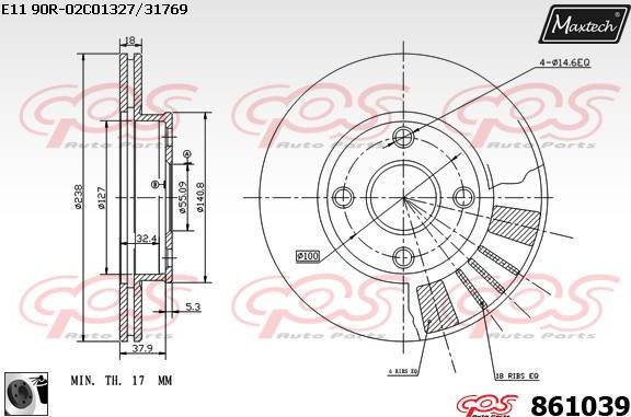 Maxtech 70203049 - Kit de réparation, étrier de frein cwaw.fr