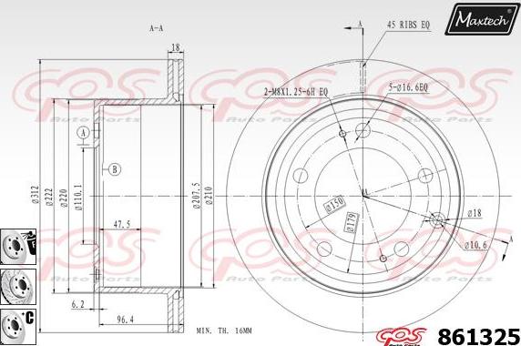 Maxtech 70203041 - Kit de réparation, étrier de frein cwaw.fr