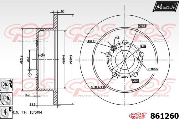 Maxtech 70203048 - Kit de réparation, étrier de frein cwaw.fr