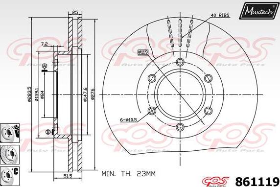 Maxtech 70203047 - Kit de réparation, étrier de frein cwaw.fr