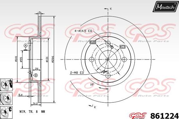 Maxtech 70203050 - Kit de réparation, étrier de frein cwaw.fr